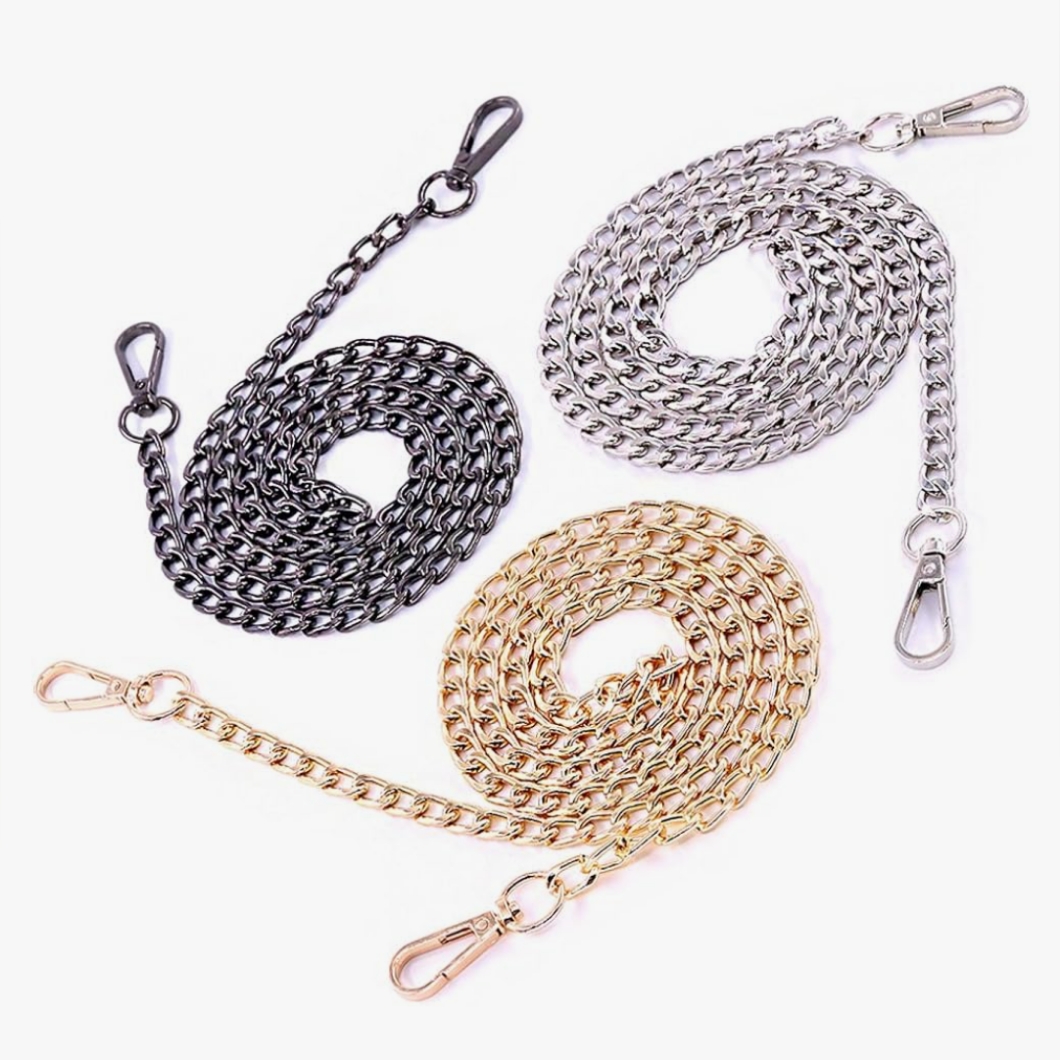 47" Gunmetal (Black) Crossbody Chain